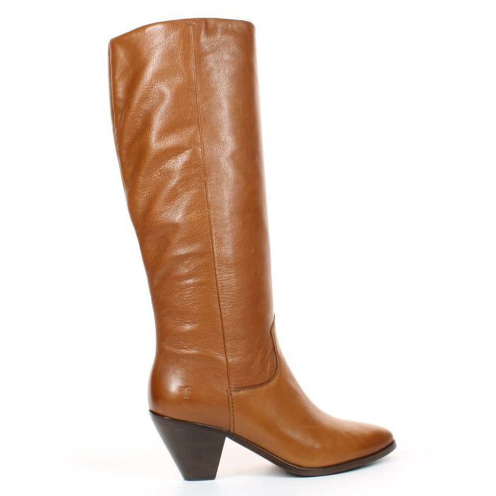 FRYE LILA SLOUCH WESTERN KNEE HIGH BOOTS SADDLE BROWN NWT